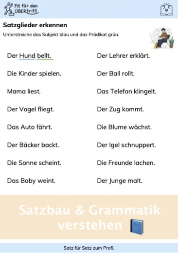 Satz für Satz zum Profi. Übung 1