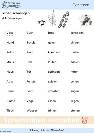 Schwing dich zum Silben-Profi. Übung 1