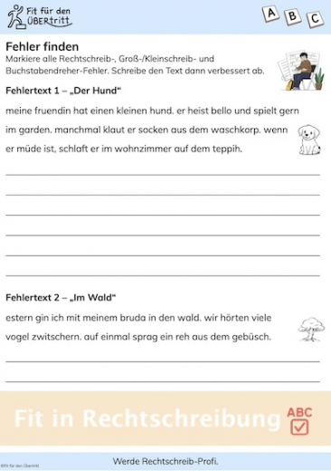 Werde Rechtschreib-Profi Übung 1