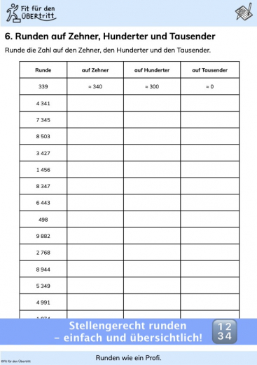 Runden wie ein Profi. Übung 1 Runden wie ein Profi. Übung 1