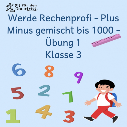Werde Rechenprofi - Plus Minus gemischt bis 1000 - Übung 1