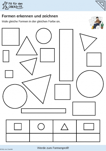 Formen erkennen und zeichnen - Übung 2
