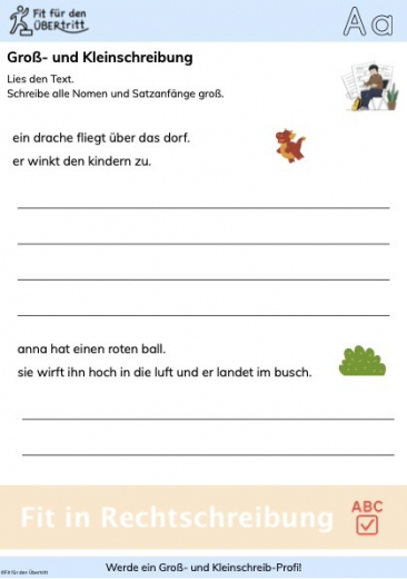 Werde ein Groß- und Kleinschreib-Profi! Übung 3