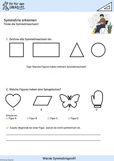 Symmetrie und Spiegeln - Übung 1
