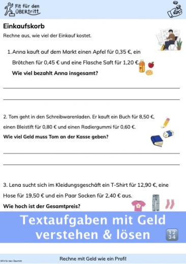 Rechne mit Geld wie ein Profi! Übung 1