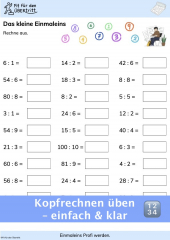 Einmaleins Profi werden. Übung 1 Einmaleins Profi werden. Übung 1