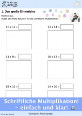 Einmaleins Profi werden. Übung 3