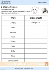 Schwing dich zum Silben-Profi. Übung 2
